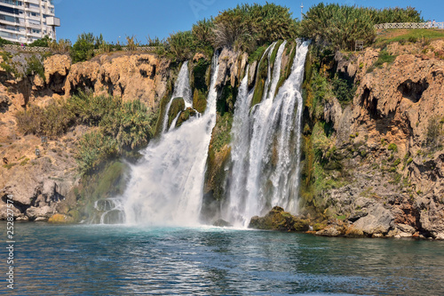 Lower Duden Waterfall  the world s largest waterfall  flowing directly into the open sea