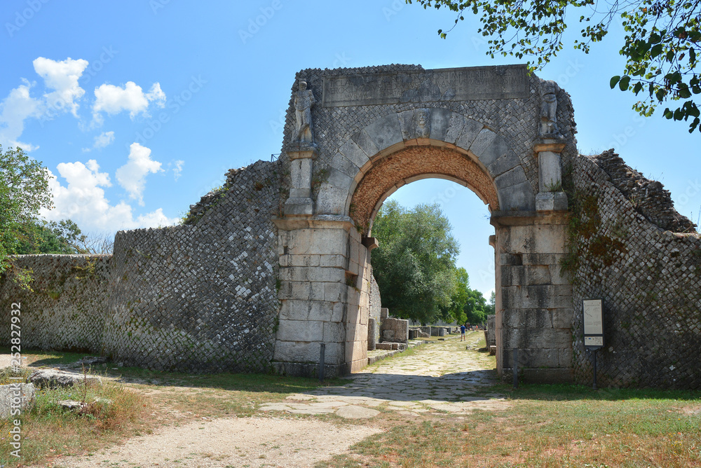Sepino, Molise, Italy. Altilia the archaeological site located in Sepino, in the province of Campobasso. The name Altilia indicates the Roman city.