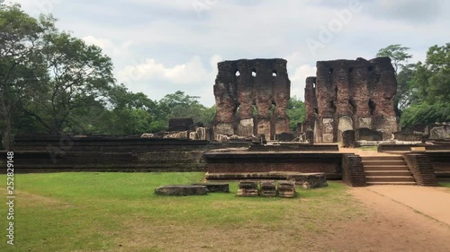 The ruins of an ancient temple, traces of an ancient highly developed civilization. Polonnaruwa was first declared the capital city by King Vijayabahu I photo