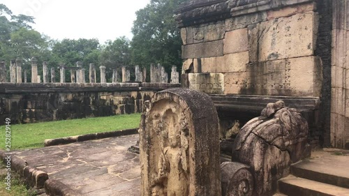 The ruins of an ancient temple, traces of an ancient highly developed civilization. Polonnaruwa was first declared the capital city by King Vijayabahu I photo