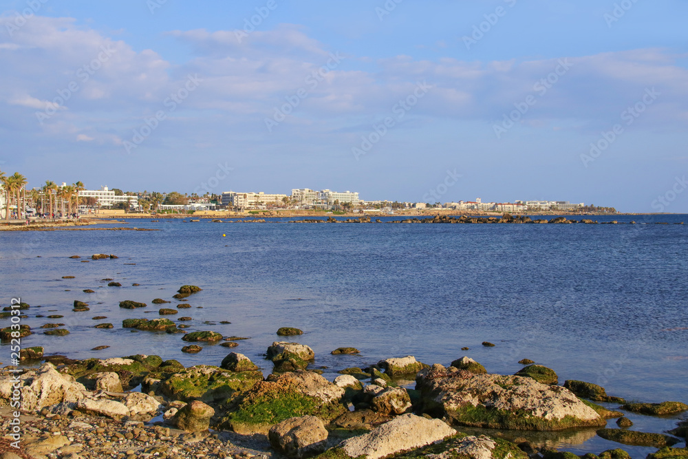 Bay of Paphos and the mediterranean sea, Cyprus