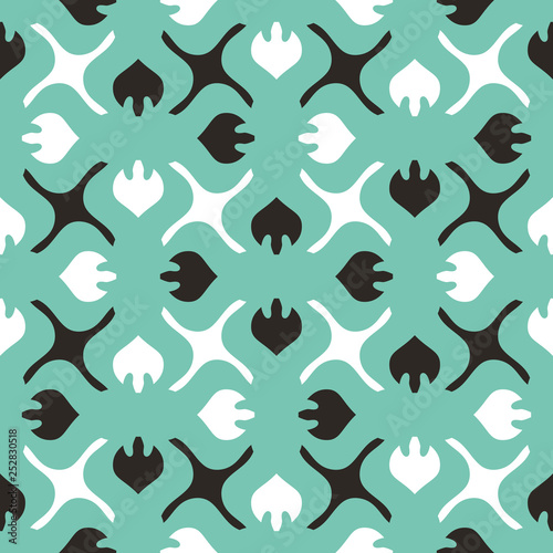 Seamless pattern with alternate geometric elements. Abstract retro artwork.