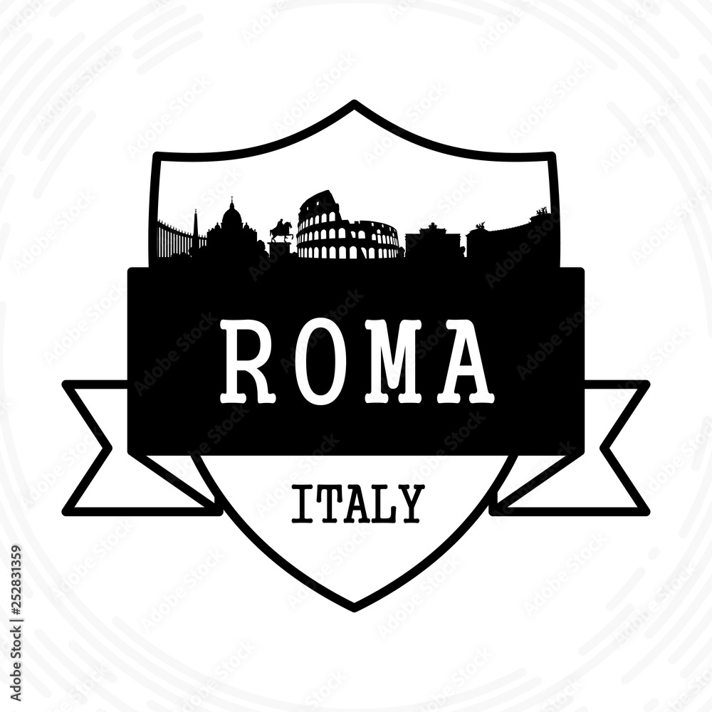 Naklejka premium Rome skyline