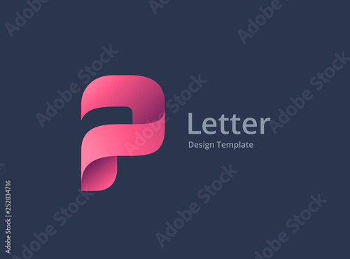 Letter P logo icon design template elements