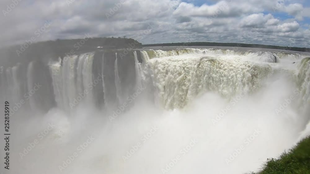 Iguazu Falls, Brazil side. Beautiful view of Iguazu Falls, one of the Seven Natural Wonders of the World - Foz do Iguaçu, Iguazu Falls, Brazil side. Beautiful view of Iguazu Falls, one of the Seven Natural Wonders of the World - Foz do Iguaçu,