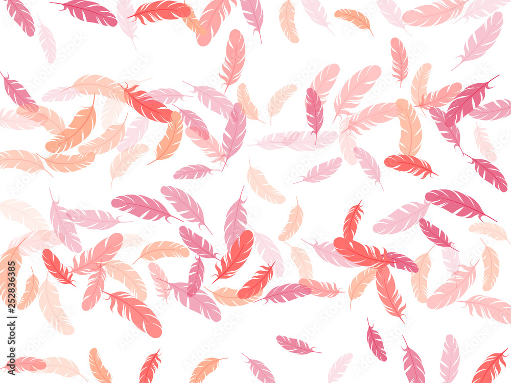 Fluffy twirled feathers on white design. Fluffy twirled feathers on white design.