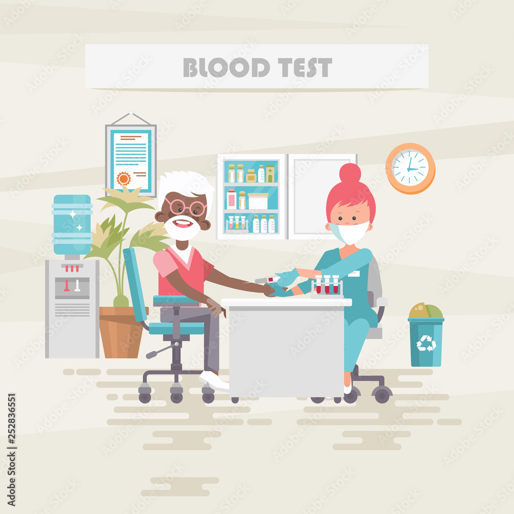 Blood test. Medical vector concept. Healthcare and treatment illustration.