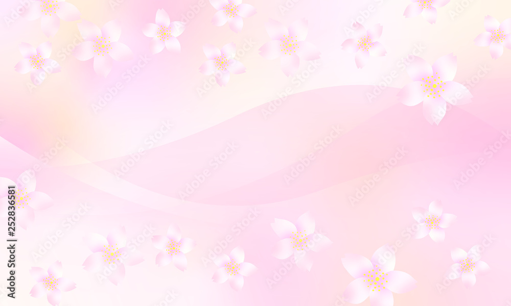 桜ピンク色の背景ふんわり