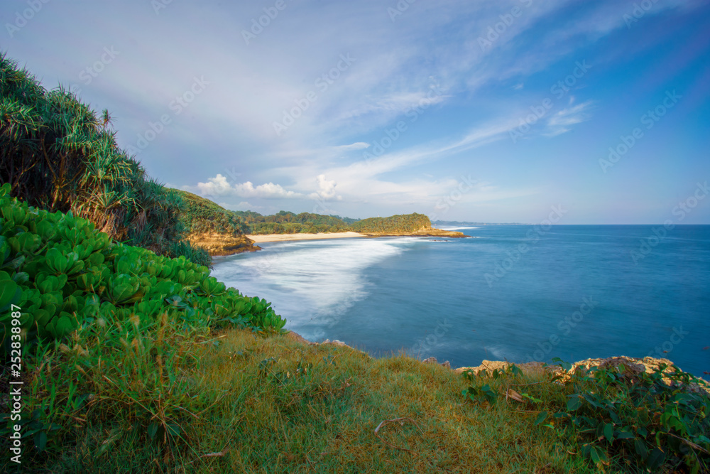 Beautiful coastline of Indonesian Java - obrazy, fototapety, plakaty 