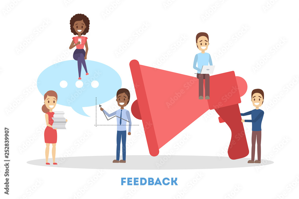 Feedback concept. Idea of customer review. Positive opinion
