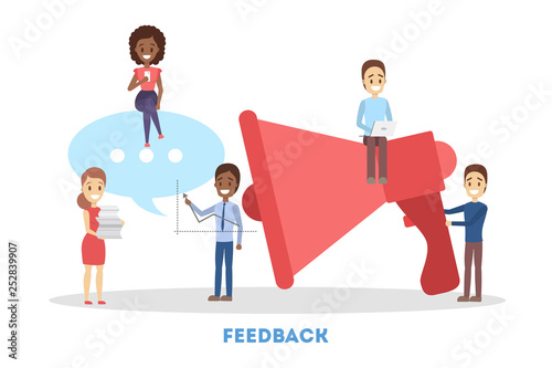 Feedback concept. Idea of customer review. Positive opinion