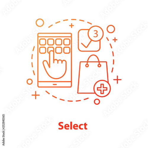 Select items concept icon