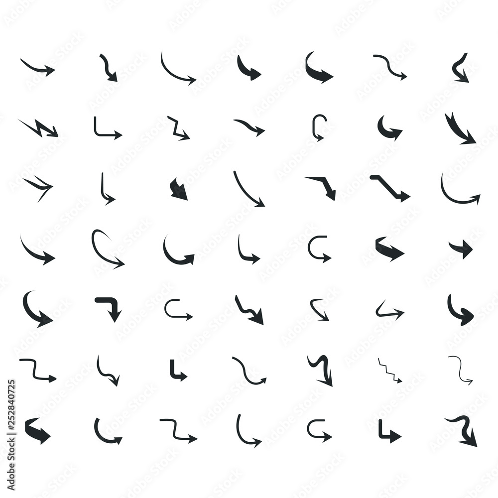 Vector illustration of curved arrow icons. curved arrow icons set. curve icons Vector illustration of curved arrow icons. curved arrow icons set. curve icons