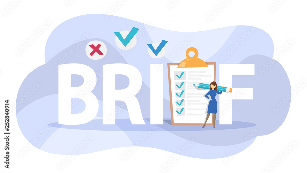 Summary or brief concept. Paper document with report