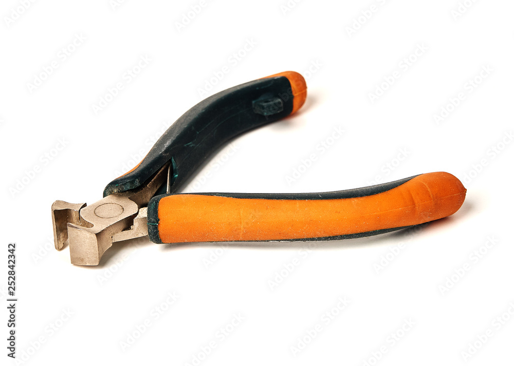 Obraz premium Old wire cutters isolated on white background