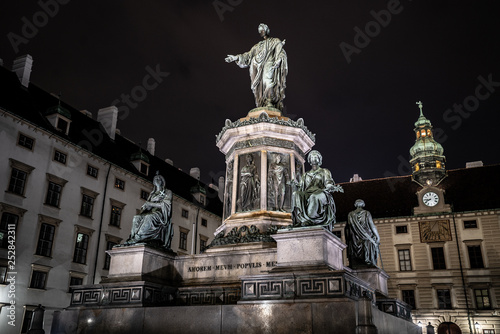 Austria, Vienna, City center by night