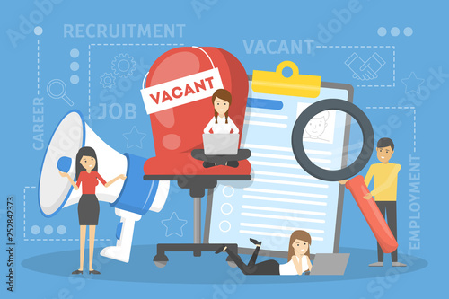 Recruitment concept. Idea of employment and human