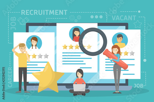 Recruitment concept. Idea of employment and human