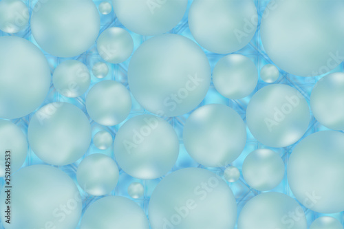 Blue abstract geometric and collagen balls background texture  illustration vector.