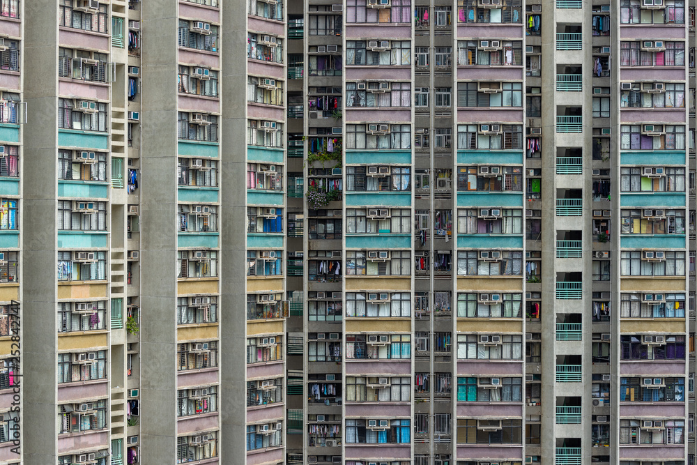 Skyscraper building facade