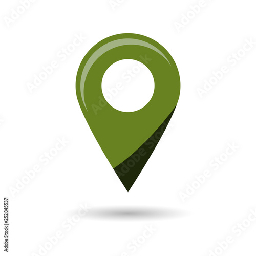 Black GPS navigator point pin map flat icon