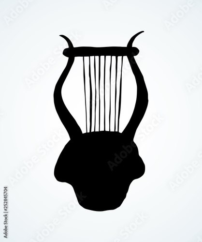 Harp. Vector drawing