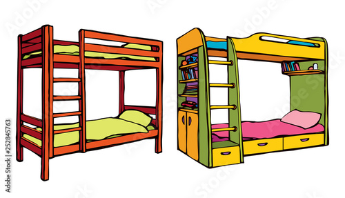 Bed. Vector drawing