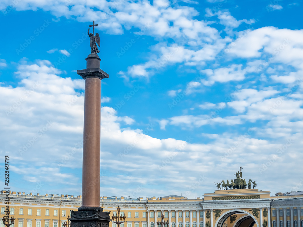 Alexander column at Place square in Russia