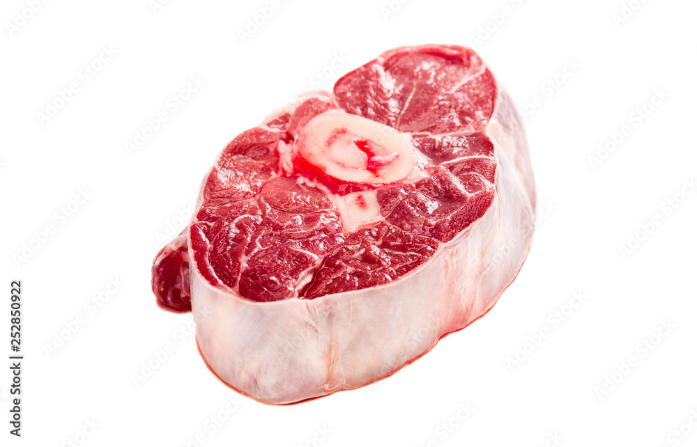 raw beef shank isolated on the white raw beef shank isolated on the white