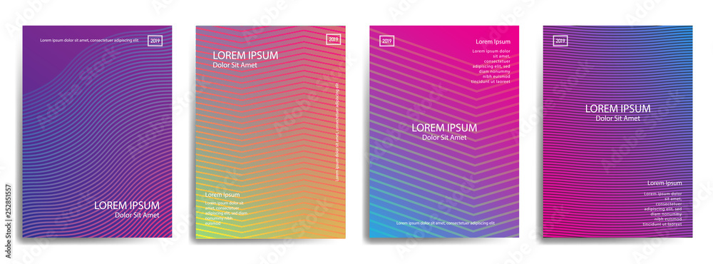 set cover design with abstract line