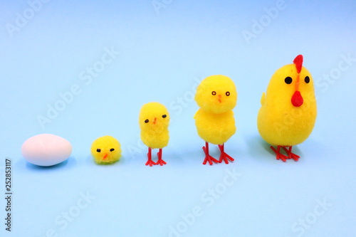 Easter Composition with Funny Chicks
