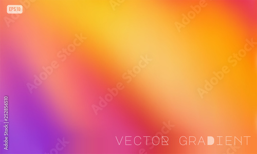 Abstract colorful vector gradient background in bright pink, purple and orange colors. Modern design for mobile apps, screens, banner templates