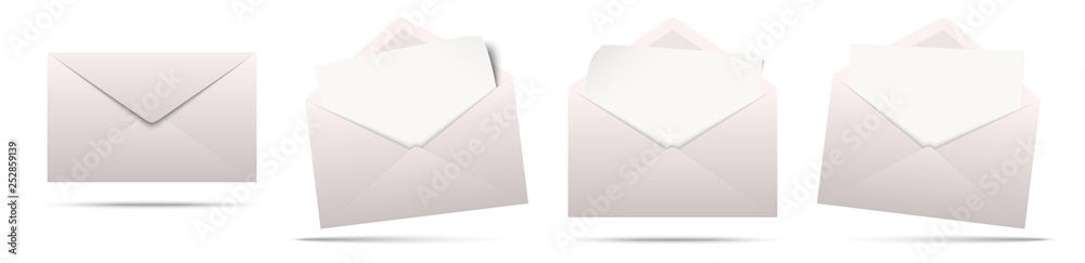 colored envelopes with empty paper colored envelopes with empty paper