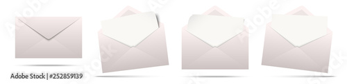 colored envelopes with empty paper
