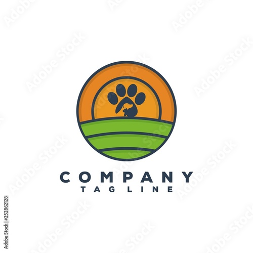 nature pet food logo design