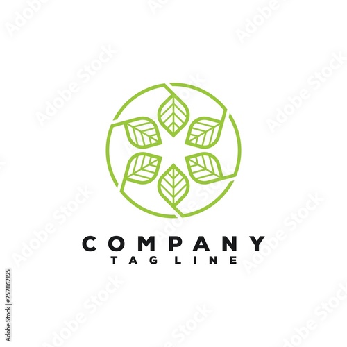 luxury leaf logo design