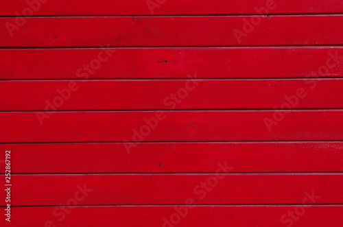 bright red painted wooden planks background