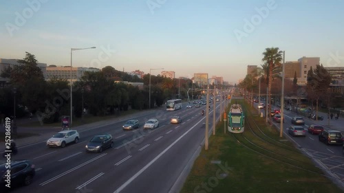 Wallpaper Mural Barcelona. Street in the city. Spain. Aerial video in 4k Torontodigital.ca