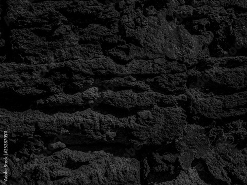 Grunge wall black rock background texture