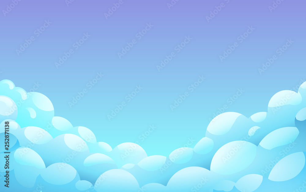 Blue night Sky With White fluffy clouds Blue night Sky With White fluffy clouds