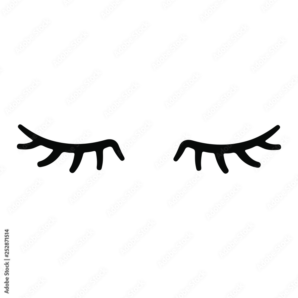 Eyelashes icon isolated