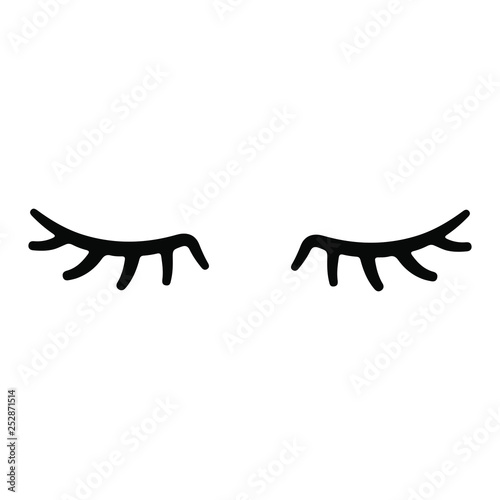 Eyelashes icon isolated