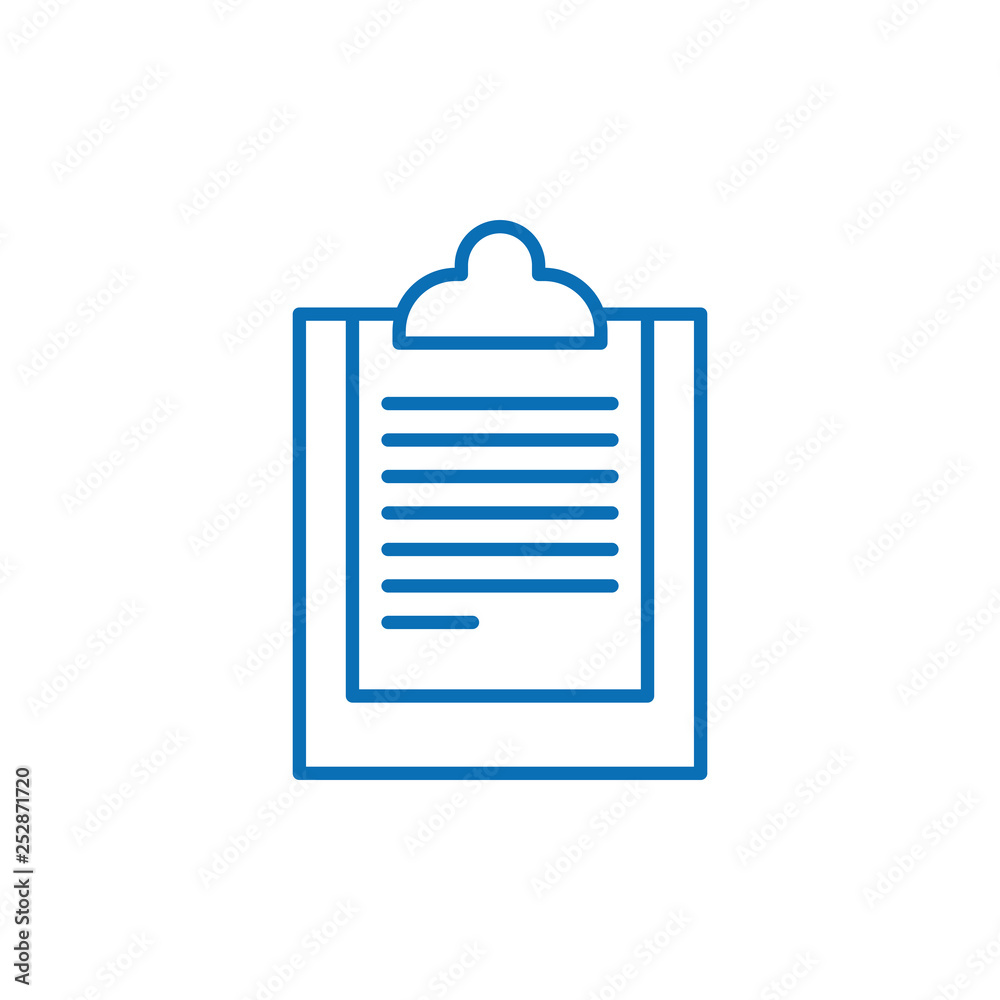 Clipboard outline icon, line vector sign Clipboard outline icon, line vector sign
