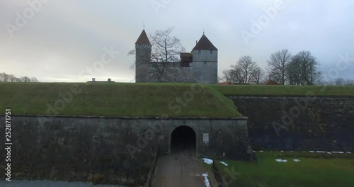 Kuressaare Castle, Estonia drone aerial footage