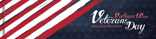 vietnam war veterans day, March 29, honoring all who served, posters, modern brush design vector illustration
