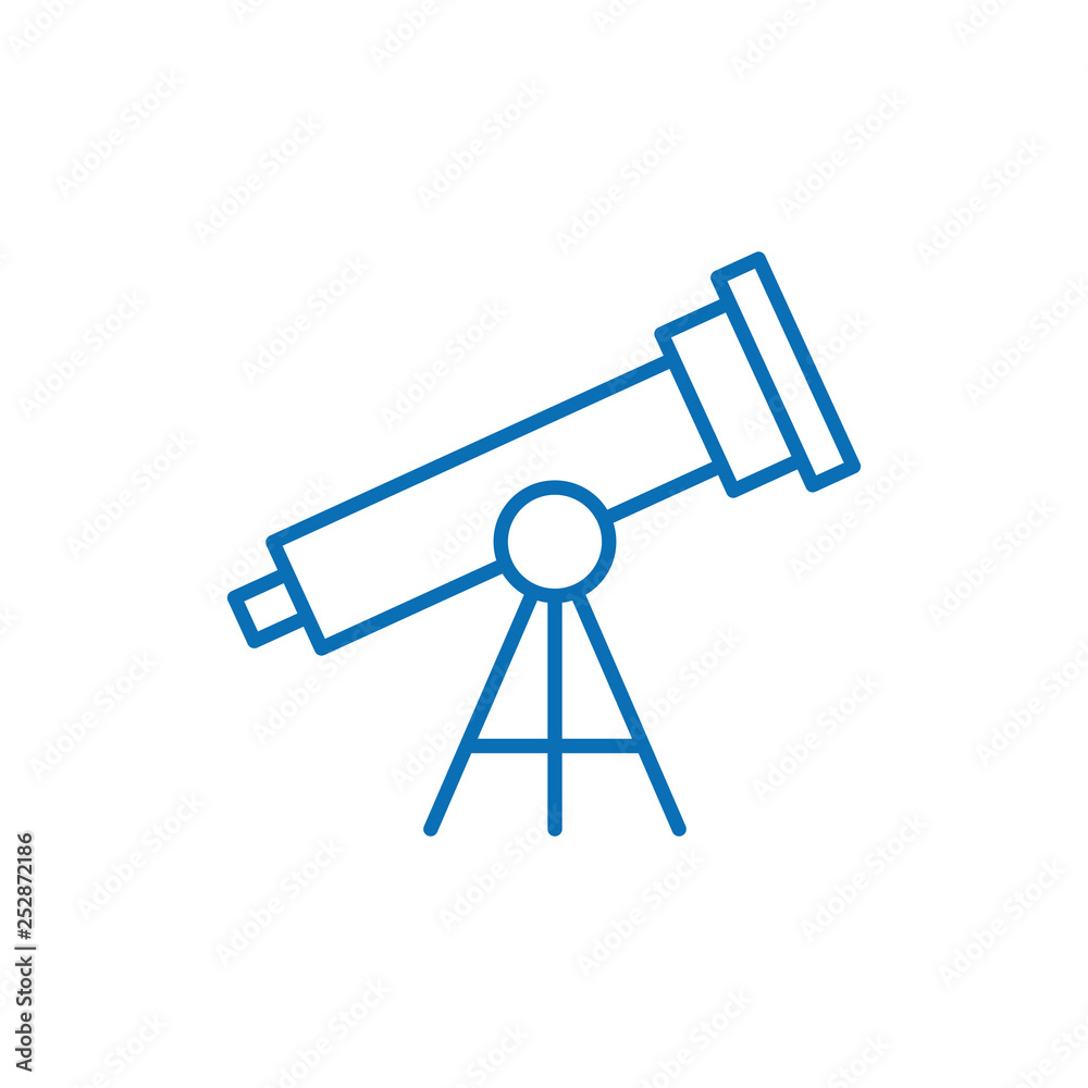 Telescope line icon Telescope line icon