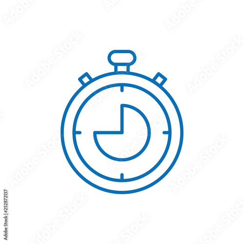 Stopwatch, chronometer line icon