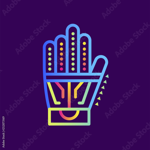 Outline icon Exoskeleton. 3D Printing, modeling. Suitable for presentation, mobile apps, website, interfaces and print