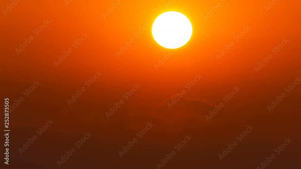 4k.Red sun on sky. Time lapse without birds, RAW output Landscape 4k.Red sun on sky. Time lapse without birds, RAW output Landscape