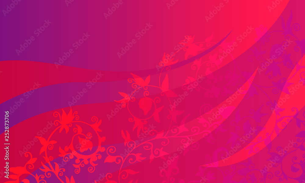 Abstract background with floral pattern. Vector backdrop illustration with purple and red gradient Abstract background with floral pattern. Vector backdrop illustration with purple and red gradient